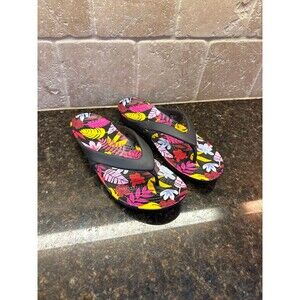 Crocs Women's Kadee II Tropical Floral Flip Flops Size 10 NEW
